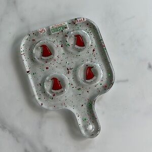 Handmade Christmas shot tray